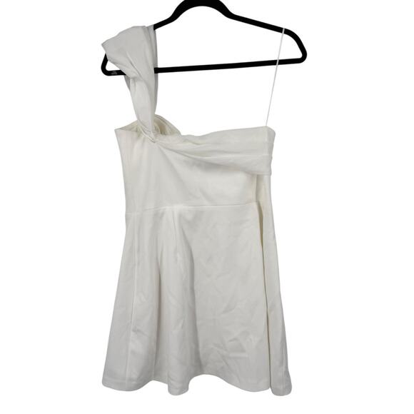 Dress the Population Olive off the shoulder cocktail minidress dress Large L - Picture 4 of 6